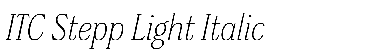 ITC Stepp Light Italic